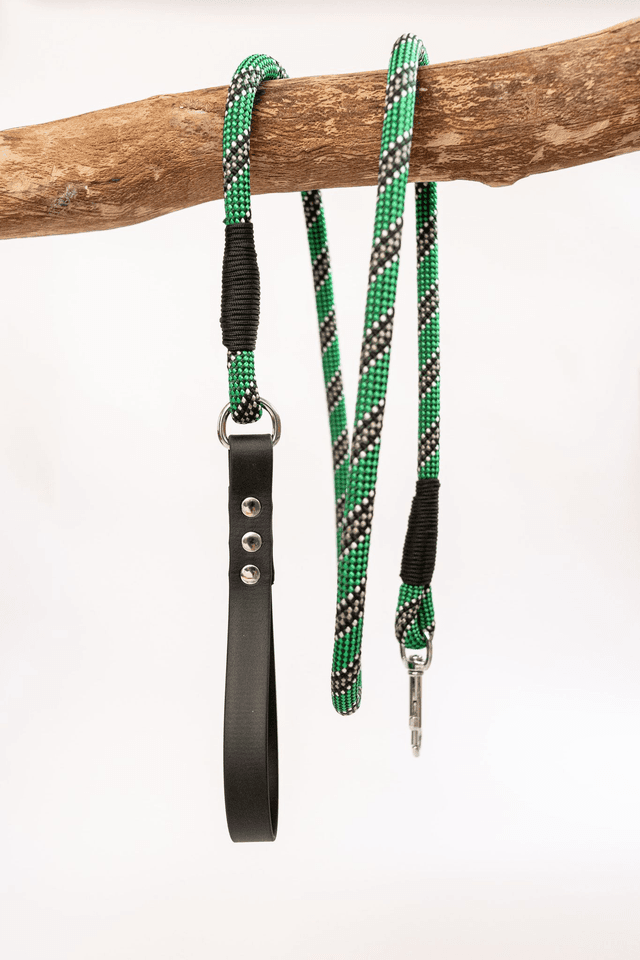 Laisse Mamba/Noire en corde et Biothane®